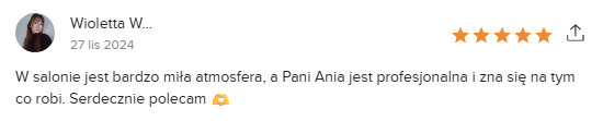 Opinia klientki Piekny Swiat