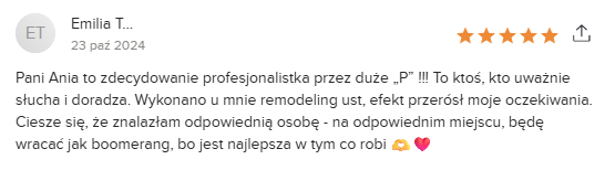 Opinia klientki Piekny Swiat