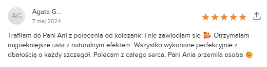 Opinia klientki Piekny Swiat