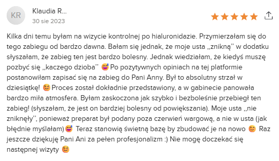 Opinia klientki Piekny Swiat